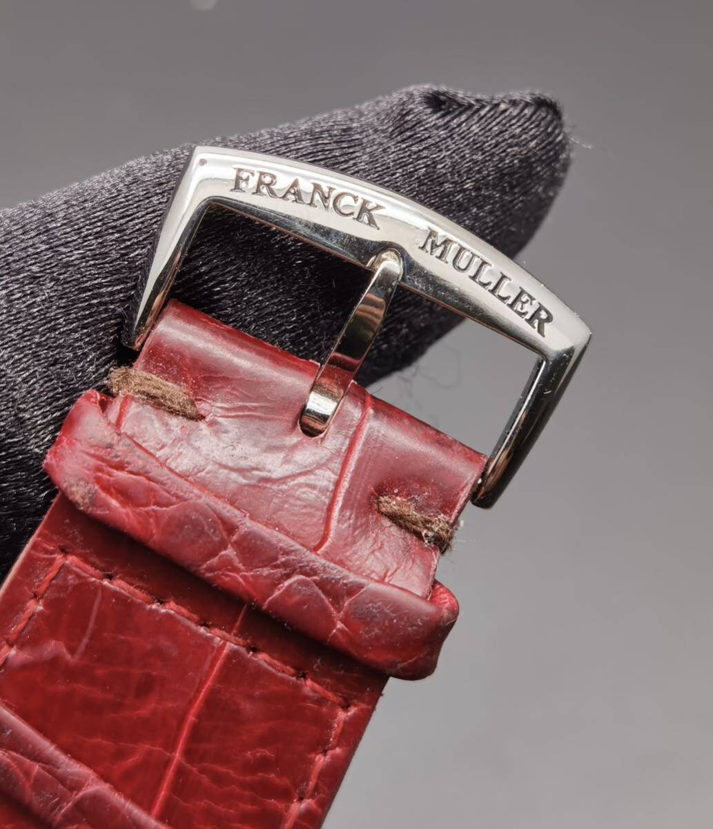 中古 フランクミュラー FRANCK MULLER マスタースクエアー レリーフ 6000KSCDT デイト シルバー文字盤 SS オートマ 自動巻き メンズ 腕時計_画像9