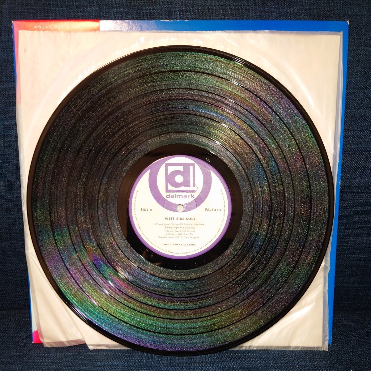 中古 レコード LP ★ 帯付 マジック・サムズ・ブルース・バンド MAGIC SAM BLUES BAND 『 West Side Soul 』PA-3013 JAPAN_画像6