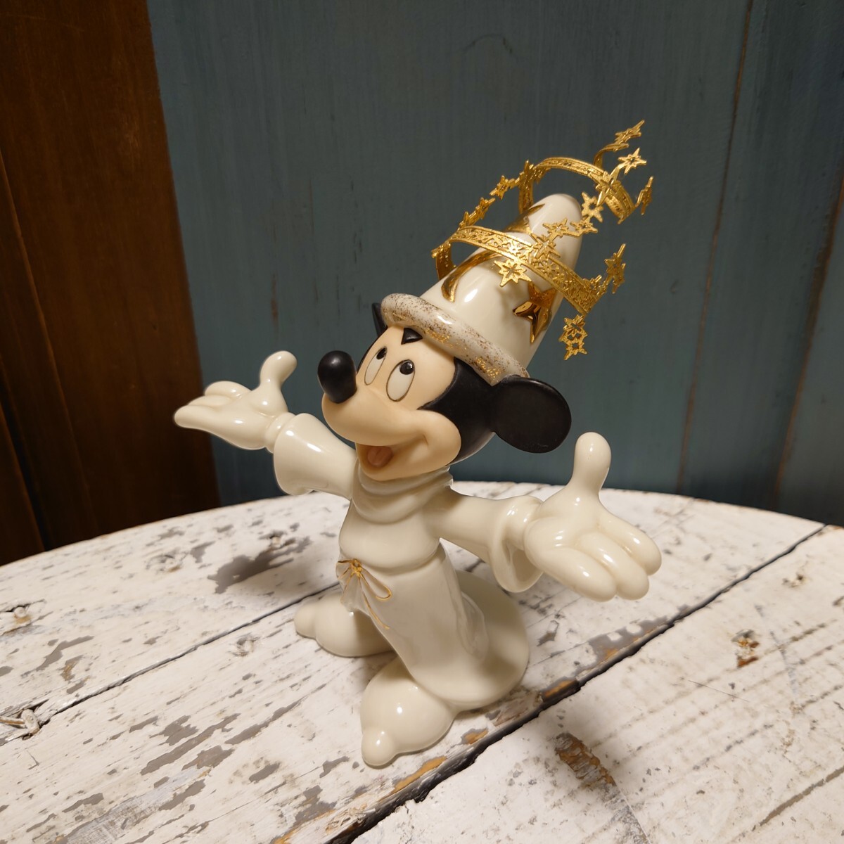  used *re knock sLenox Mickey Mouse figure [ Mickey\'s Magic Moment ] ceramics fan tajiaFANTASIA Mahou Tsukai DISNEY Disney 