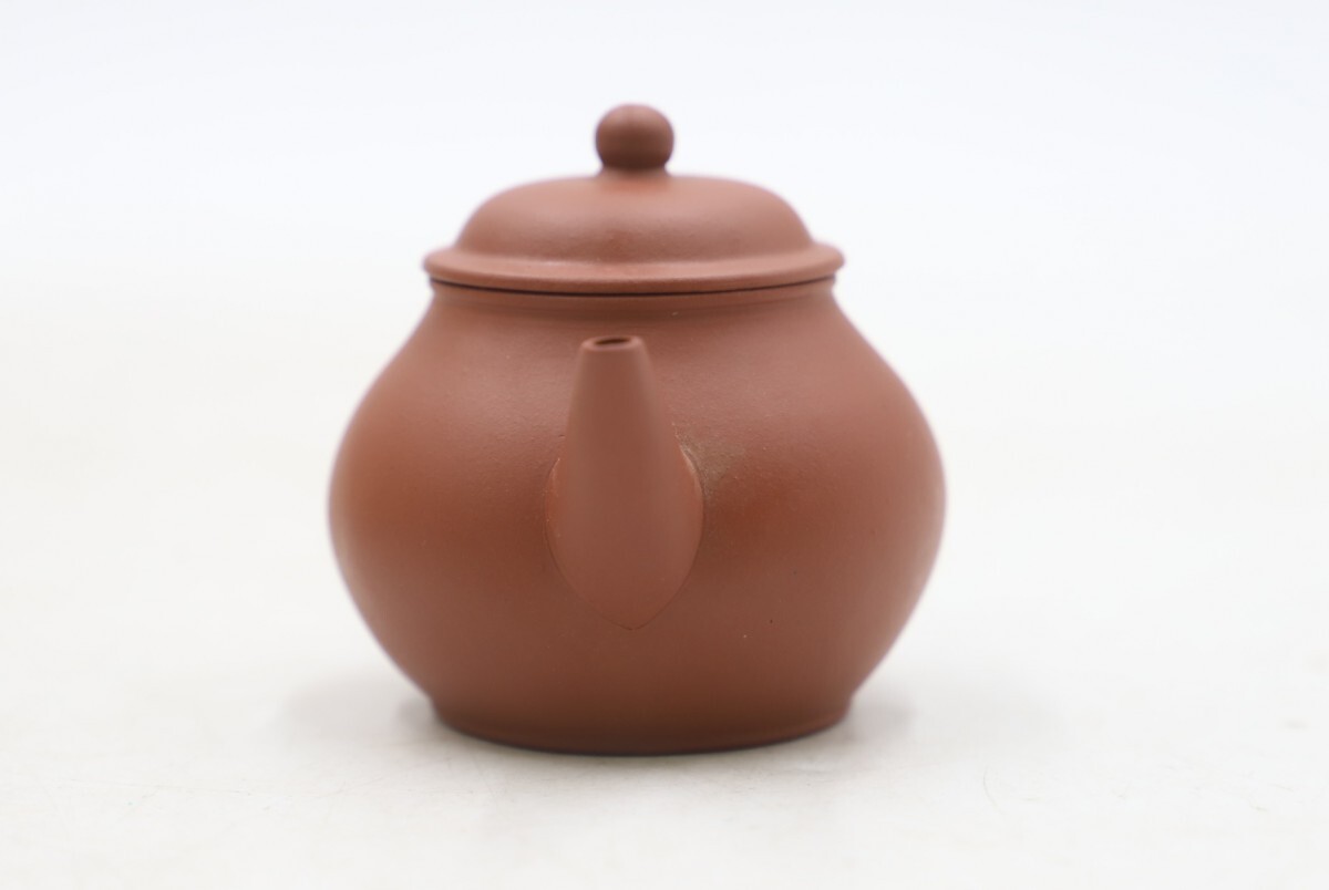 中国宜興 銘 紫砂朱泥 急須 / 茶道具 水滴 唐物 (E3299)の画像2