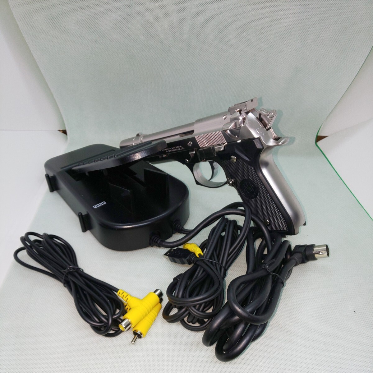 PS2 Hori Beretta M92FS TARGET INOX gun navy blue gun type controller PlayStation 2 for HORI box attaching anonymity delivery No.352