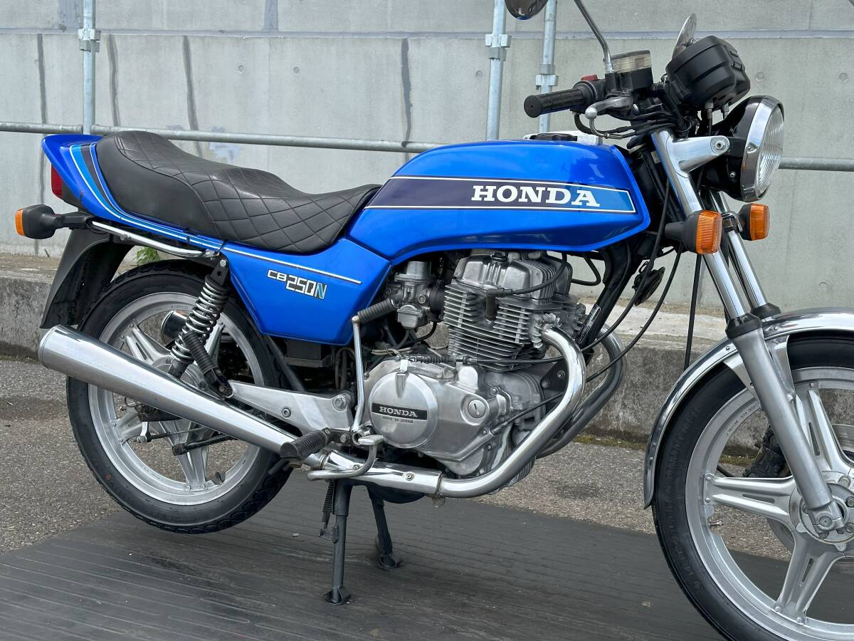 超極上CB250N バブ!! 状態最高!! 純正カラー!! ホンダ HONDA エンジン実働 動画あり 旧車絶版車 CB400N CB250T CB400T スーパーホーク HAWK_画像2