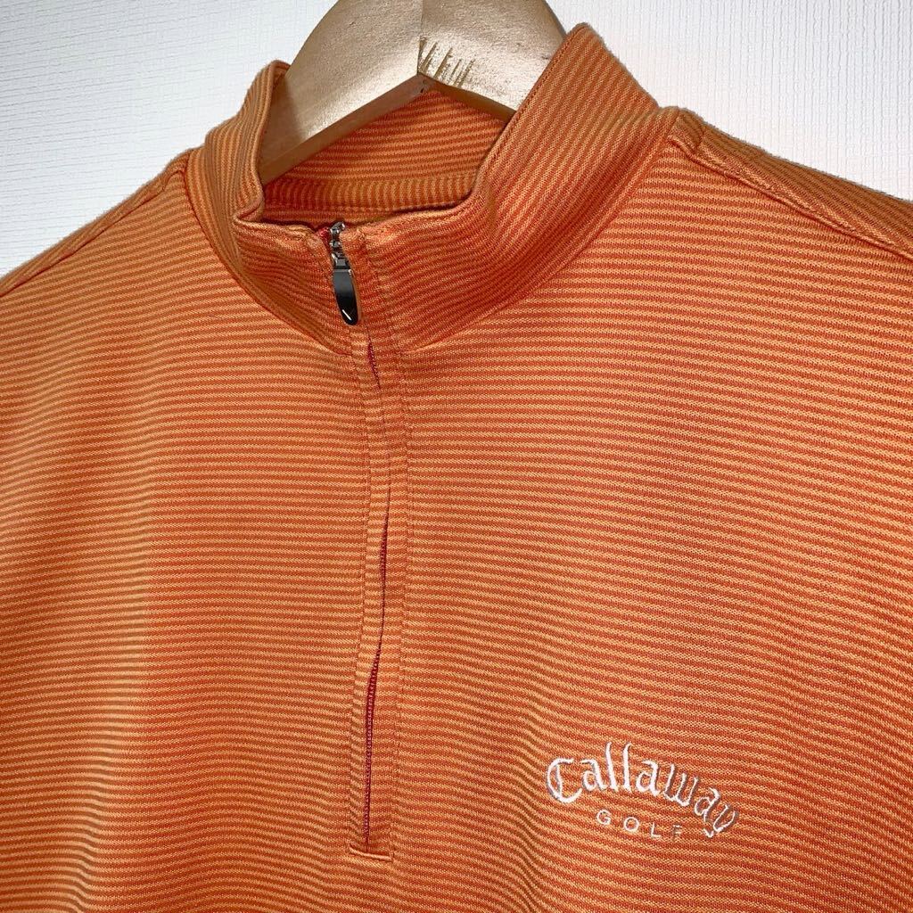 ◯送料無料◆正規店購入★美品◎キャロウェイゴルフ Callaway DRYSPORTポロシャツ ゴルフウェア 半袖 ハーフジップ サイズL（日本Lサイズ）