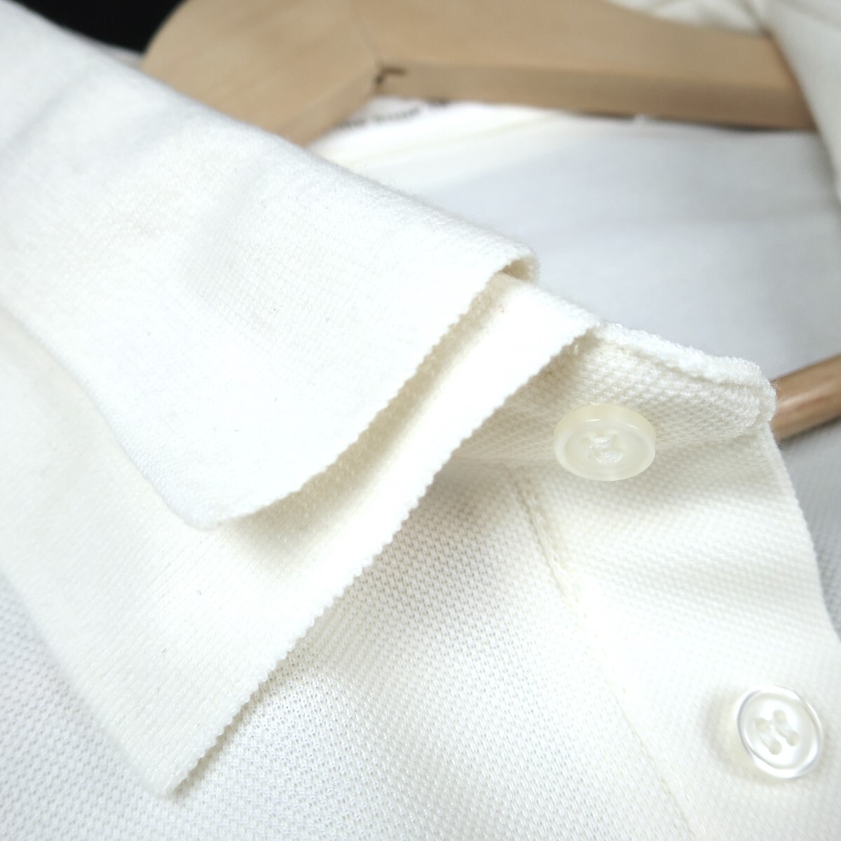 新品■タケオキクチ/オーバーサイズWカラーポロシャツ405/002白/【L】_画像3