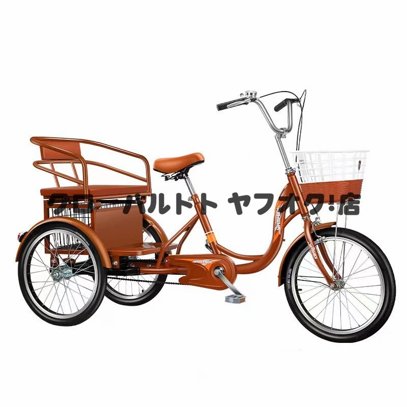 新品推薦★ 在庫わずか 20インチ 3輪自転車 大人用 アシスト自転車 三輪車 ビーチクルーザー お年寄り向け レディース メンズ 三輪自転車_画像2