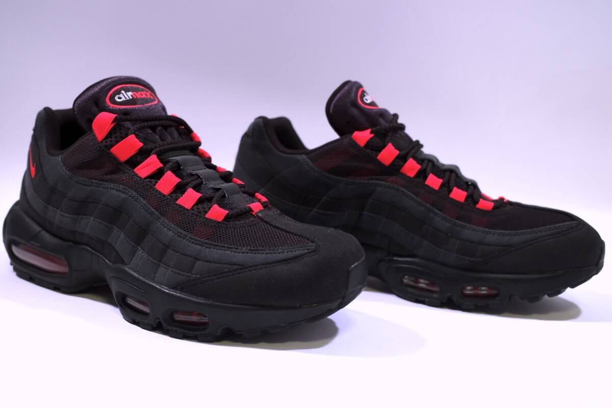 本物/2020年 NIKE AIR MAX95 限定 BLACK/LASER CRIMSON US11/29cm 貴重な極美品 jordan1 retro og イエローグラデ supreme dunk sb sp prm_確実な本物、製品を保証します