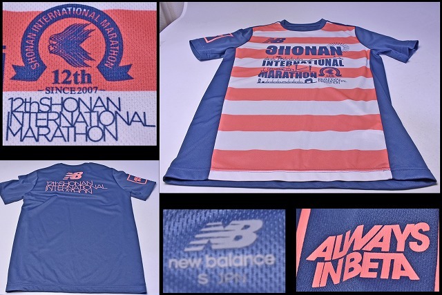 湘南国際マラソン★2017年★第１２回★記念Tシャツ★SHONAN INTERNATIONAL MARATHON★S★ニューバランス★NB★非売品★限定品★中古品★_画像1