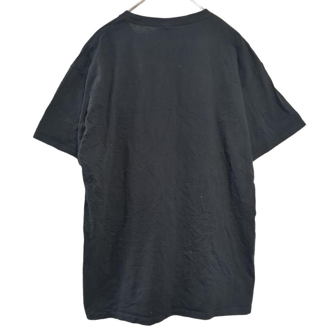 プリント半袖Tシャツ　車　英語ロゴ　黒メンズL　21