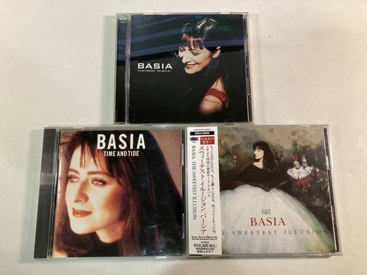 W8690 バーシア 国内盤 3枚セット｜Basia Time and Tide The Sweetest Illusion Clear Horizon_画像1