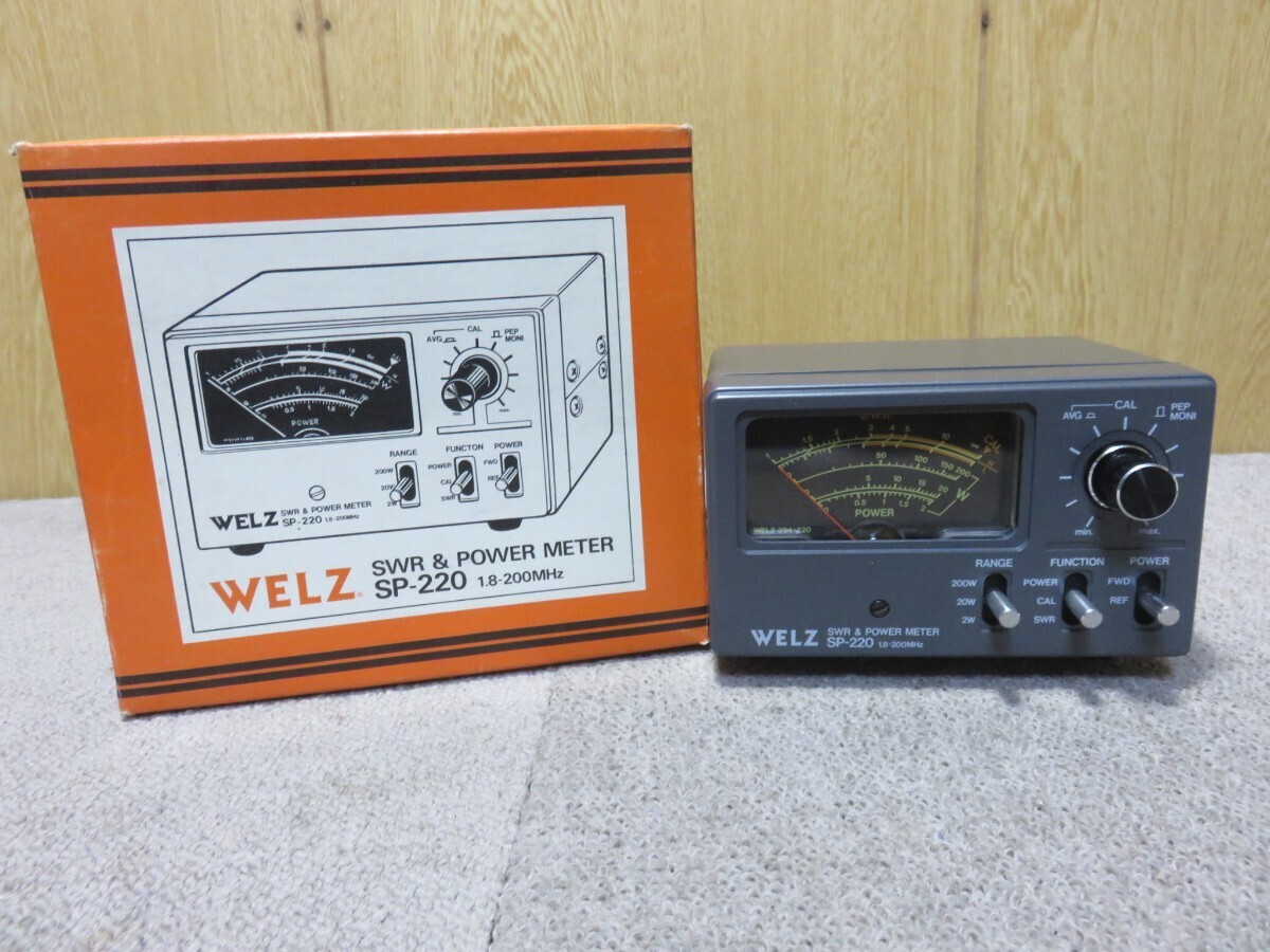 WELZ SWR POWER METER パワーメーター SP-220 1.8-200MHz　動作未確認_画像1