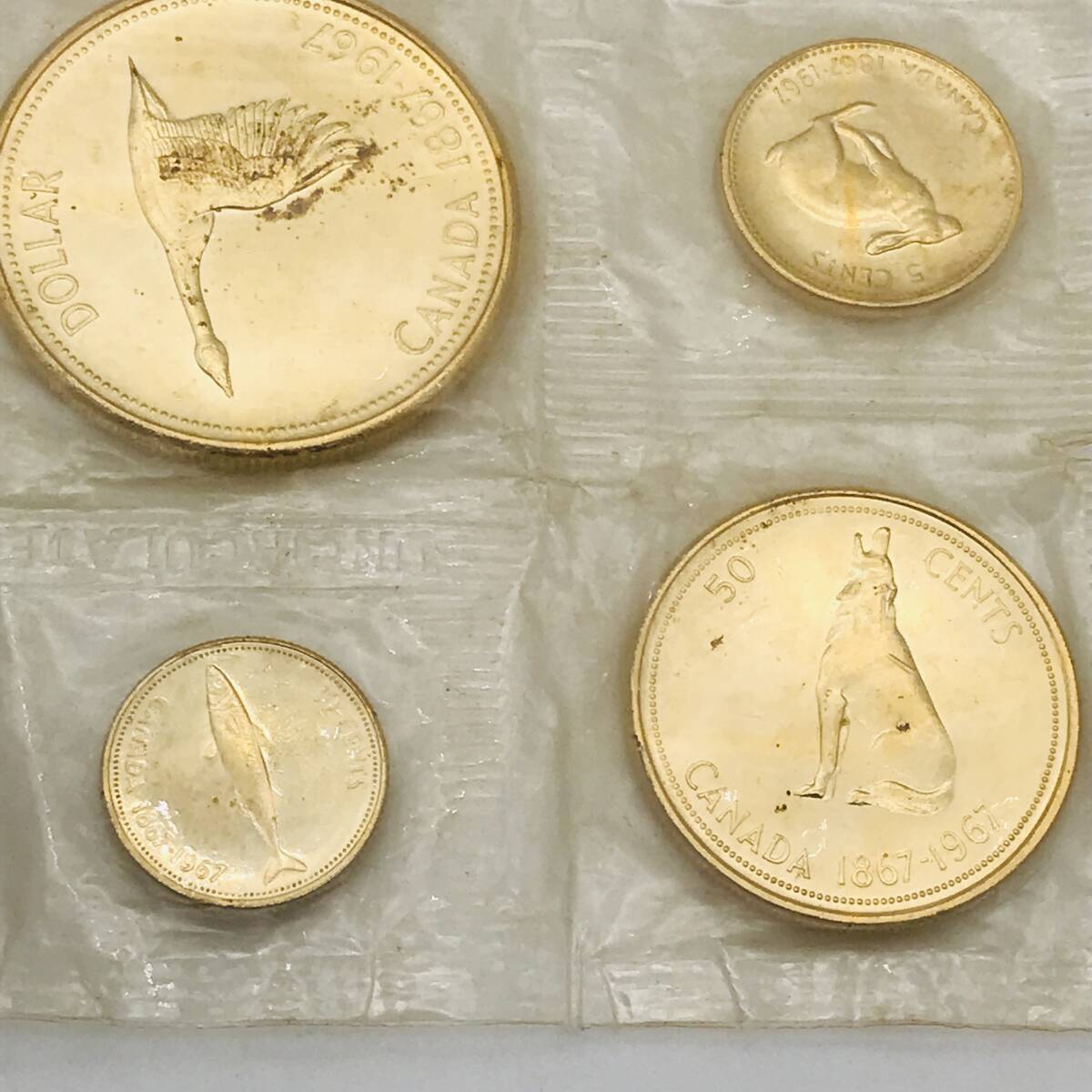 カナダドル 1867-1967 硬貨 通貨 セット 箱なし コレクション カナダ DOLLAR エリザベス_画像6