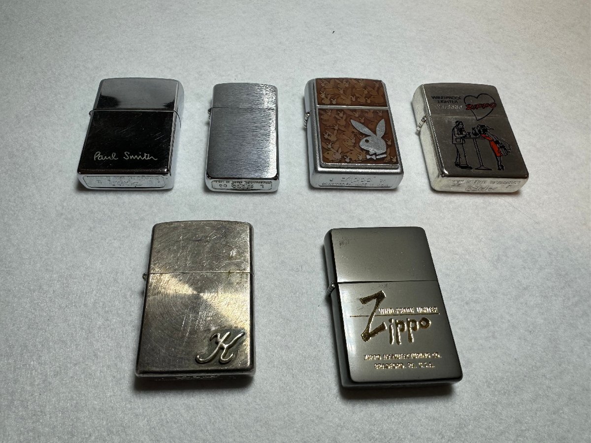 【ZIPPO 6個 年代種類は写真でご判断ください 中古】の画像1