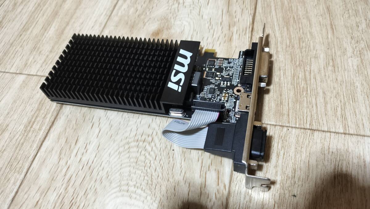 【中古】MSI ファンレスグラフィックカード GeForce GT710 1GBモデル _画像1