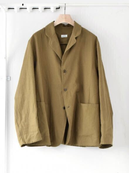 【美品/タグ有】COMOLI × Salvatore Piccolo リネン コットン ジャケット KHAKI 46 検)コモリ ピッコロ 別注 シャツ デニム 24SS 23SS_画像2