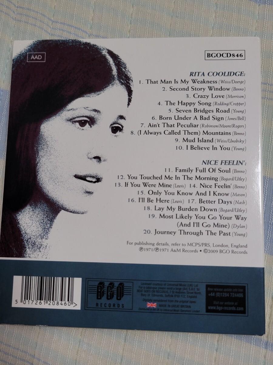 RITA COOLIDGE Rita Coolidge/Nice Feelin' リタクーリッジ　CD_画像2