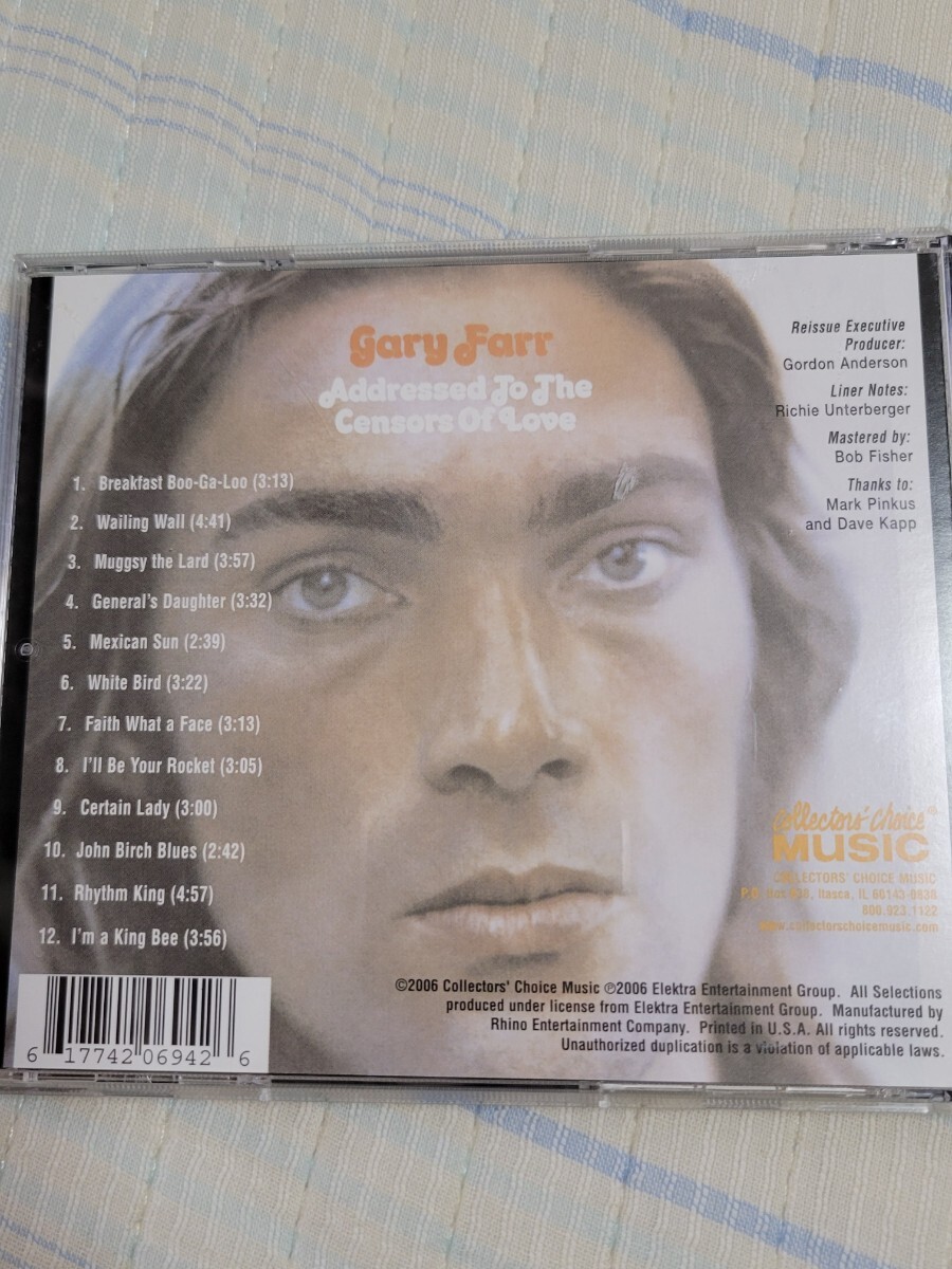 CD Gary Farr / Addressed To The Censors Of Love_画像2