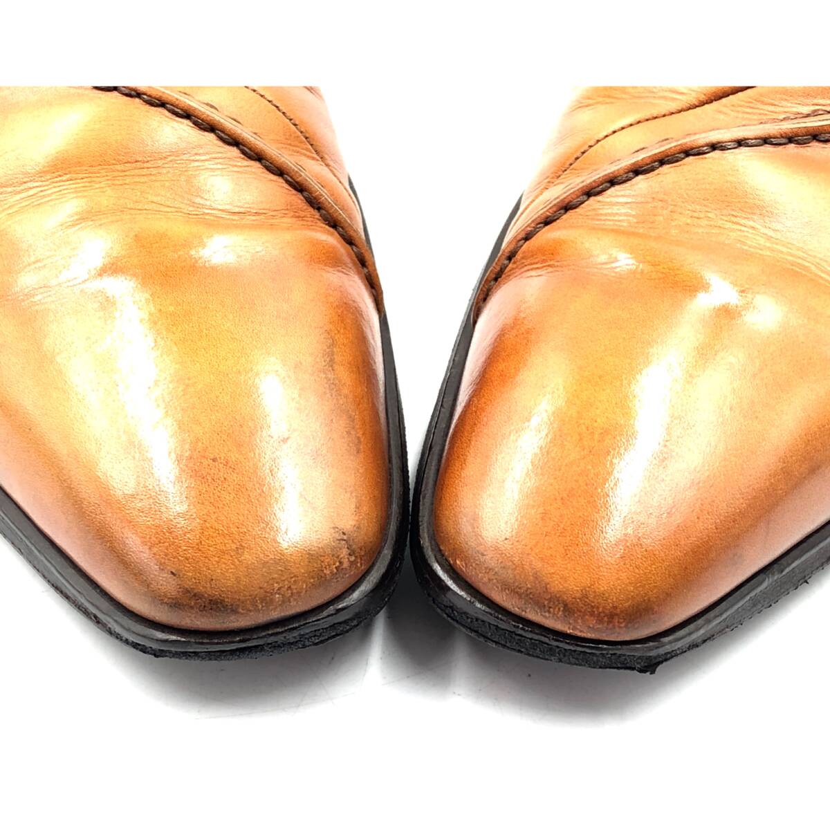 即決 MAGNANNI マグナーニ 29.5cm 44.5 11716 メンズ レザーシューズ プレーントゥ 茶 ブラウン 革靴 皮靴 ビジネスシューズ_画像8