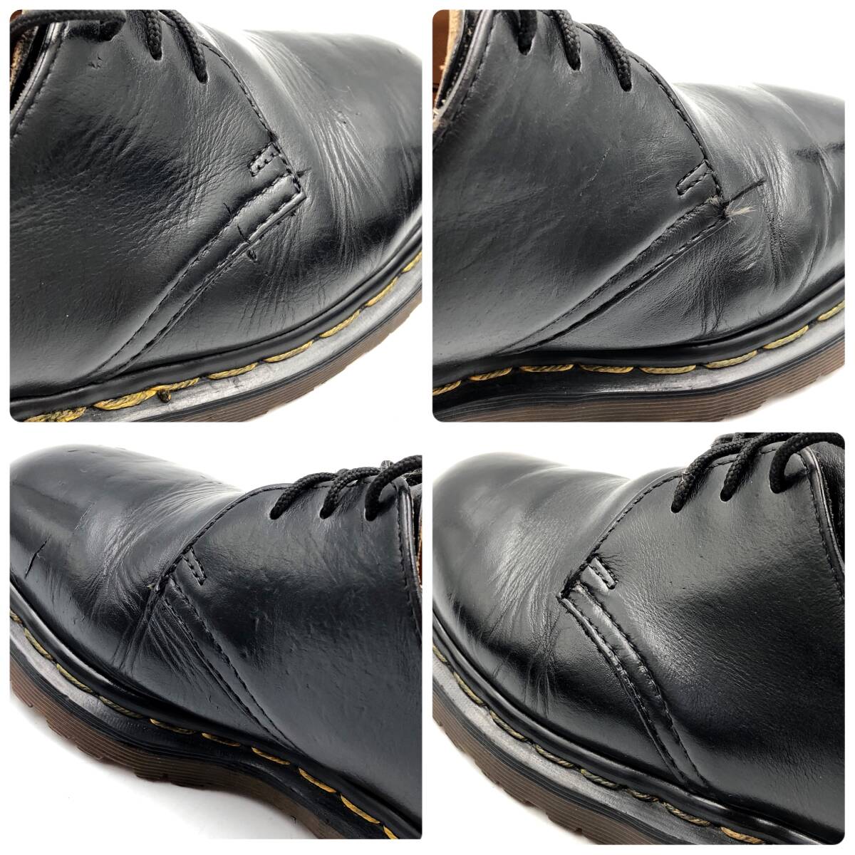 即決 Dr.Martens ドクターマーチン 23cm UK5 1461/59 メンズ レザーシューズ 3ホール プレーントゥ 黒 ブラック 革靴 皮靴 ビジネス_画像9