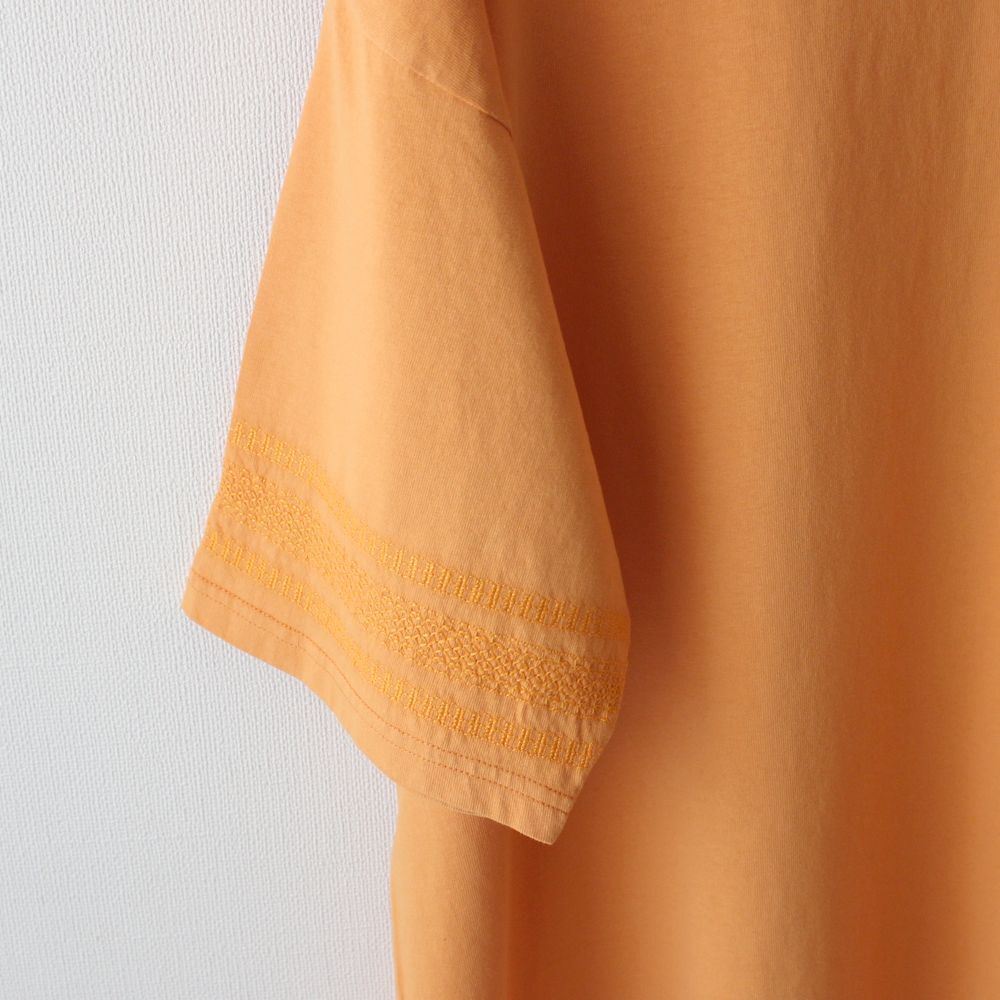 【Lサイズ】新品タケオキクチ THE SHOP TK ネイティブ 刺繍　5分袖　Tシャツ　オレンジ　メンズ_画像3