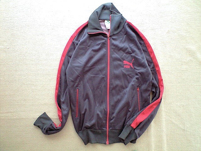 即決 80s vintage PUMA ジャージ Mサイズ グレー x 赤 ビース 即決 80s vintage PUMA ジャージ Mサイズ グレー x 赤 ビース