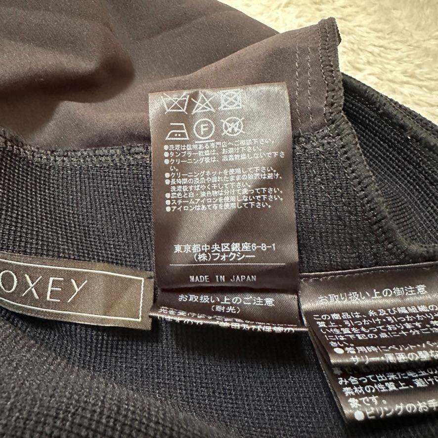 新品同様*2020年モデル FOXEY フォクシー Knit Dress Petal Hem ひざ丈 ノースリーブ ペタルヘム ニットドレス ワンピース 41353 40 黒の画像10