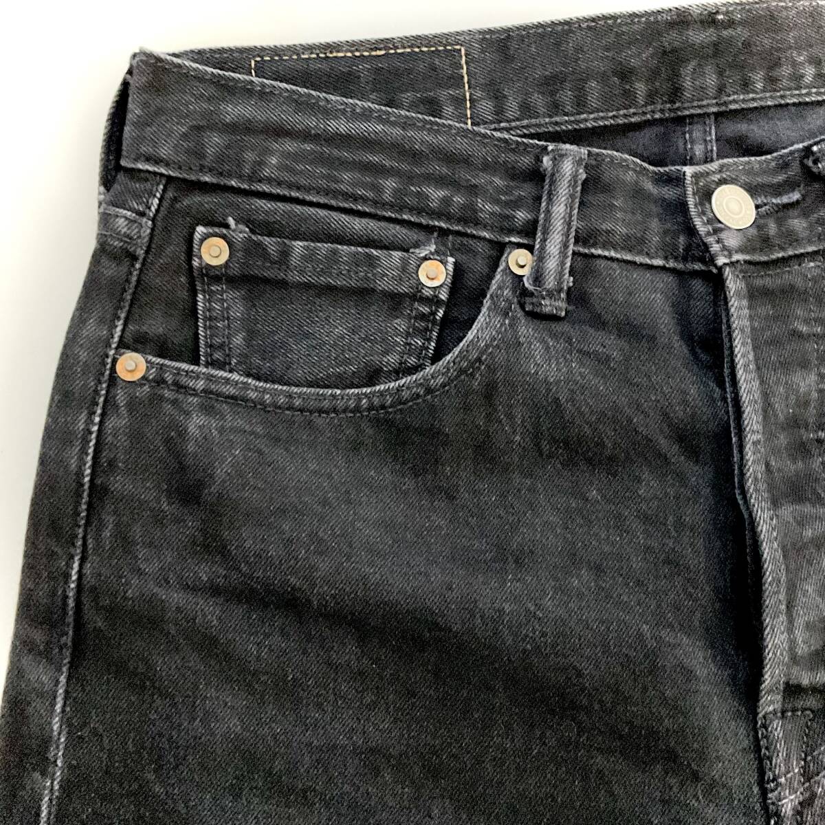 Levi’s　501T　W31　ブラック/スリムテーパード/ストレッチ　※裾上げ有り_画像4