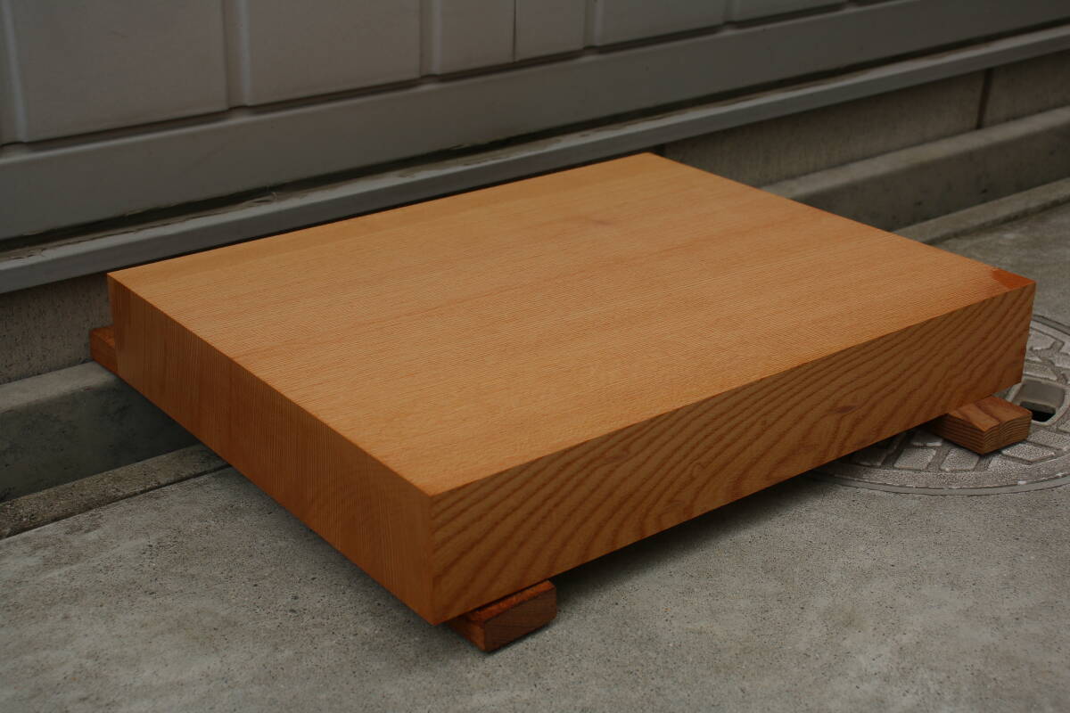 欅 けやき ケヤキ 無垢材 テーブル 看板 彫刻材 長さ40.0cm 幅31.7cm 厚み6.1cmの画像1