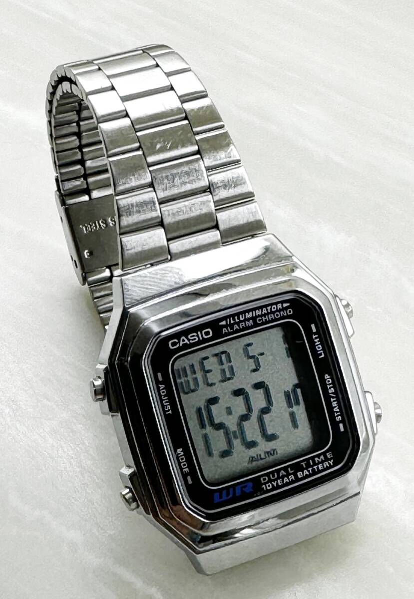 中古実用品 カシオ CASIO 腕時計 チープカシオ A178W メタルベルト レトロの画像1