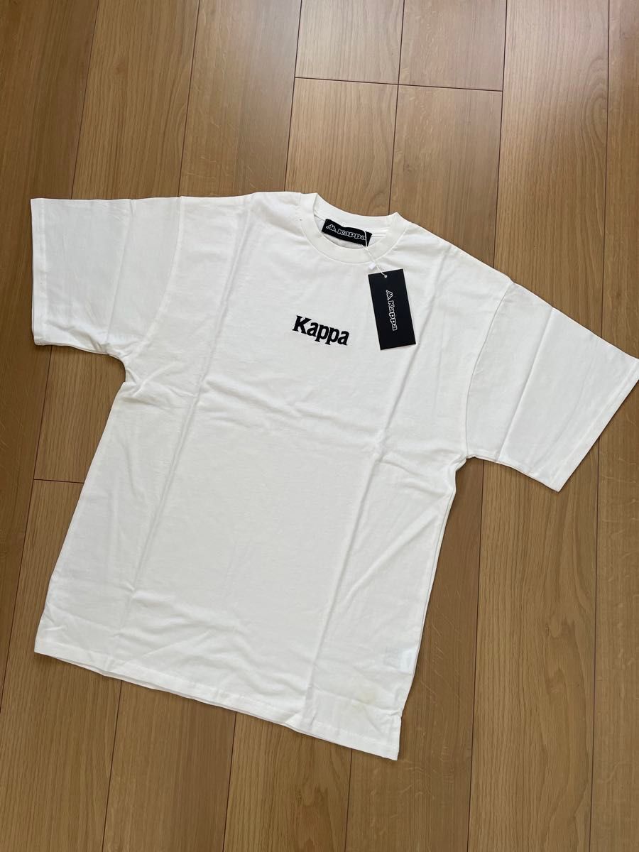 【新品】kappa Ｔシャツ 半袖 ホワイト Ｍ ロゴ刺繍 カッパ