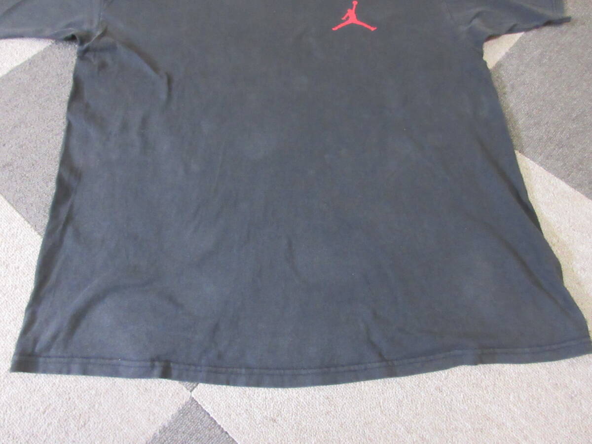 90s NIKE JORDAN USA製 Tシャツ XL~ 黒 L表記 ナイキ ジョーダン バスケット ヴィンテージ オールド ジャンプマン_画像10