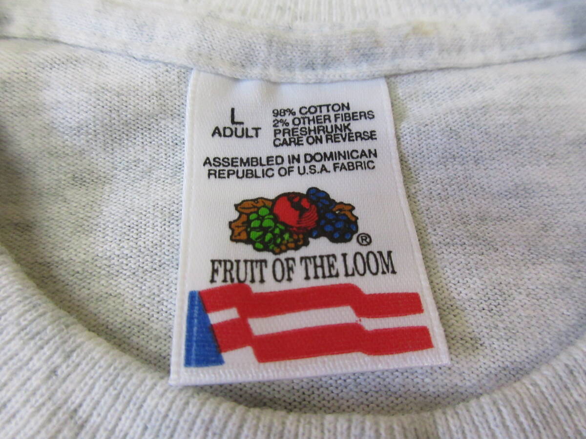90s SONY футболка L одиночный стежок фрукты ob The салон It\'s a Sony USA производства Vintage Old серый музыка аудио 