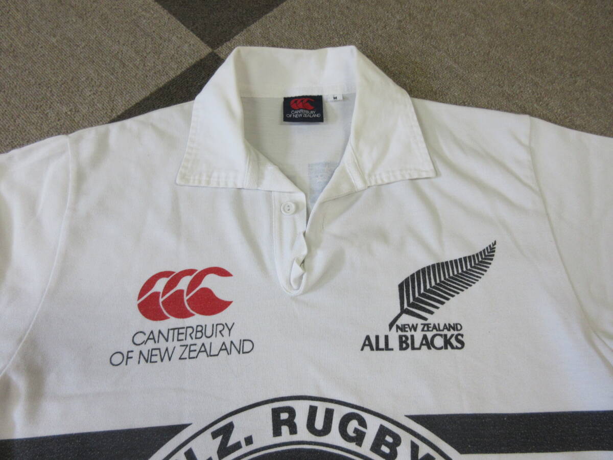 90s CANTERBURY ALL BLACKS ラガーシャツ M ラグビー カンタベリー オールブラックス ヴィンテージ ニュージーランド 14 スポーツ_画像4