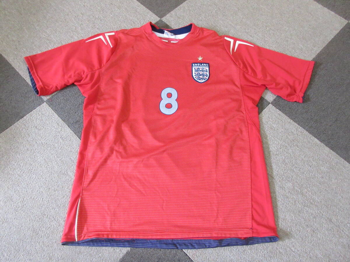サッカー イングランド代表 ランパード選手 ユニフォーム 8 England Lampard ゲームシャツ フットサル レプリカ _画像2