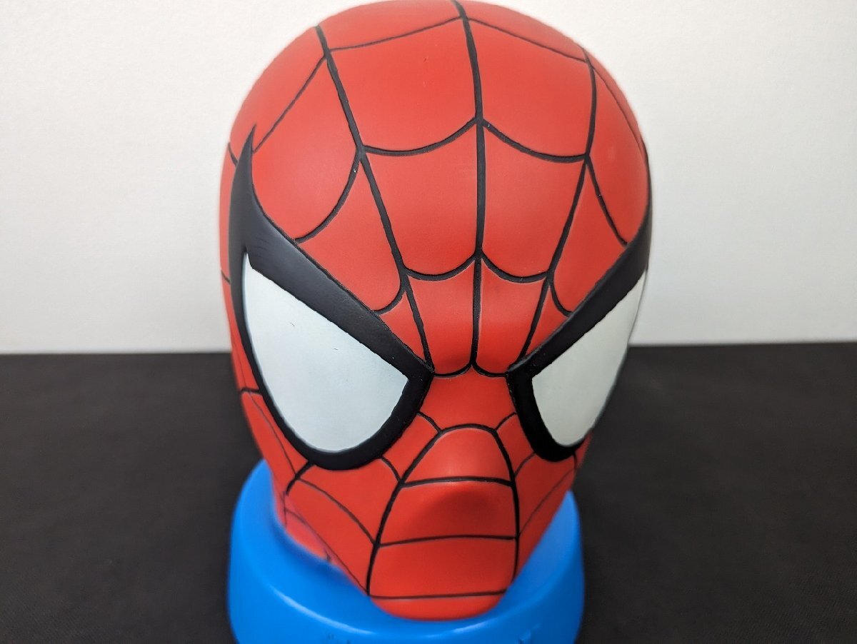 0M407/ Человек-паук 1/1 копилка SPIDERMAN настоящий лицо ma- bell MARVEL общая длина примерно 33cm/1 иен ~