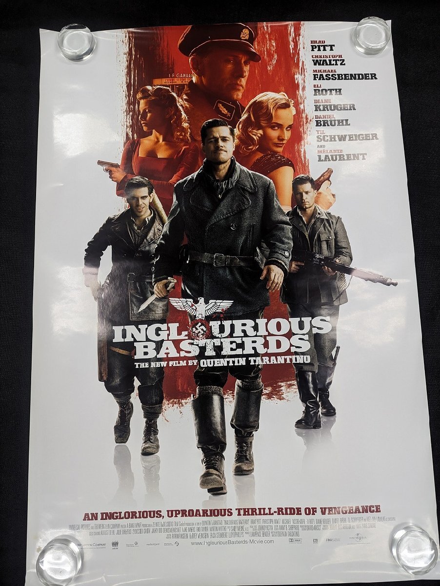 ○M335/US版1sh 両面印刷映画ポスター/【INGLOURIOUS BASTERDS】(イングロリアス・バスターズ) 　ORG/DS/1円～_画像1