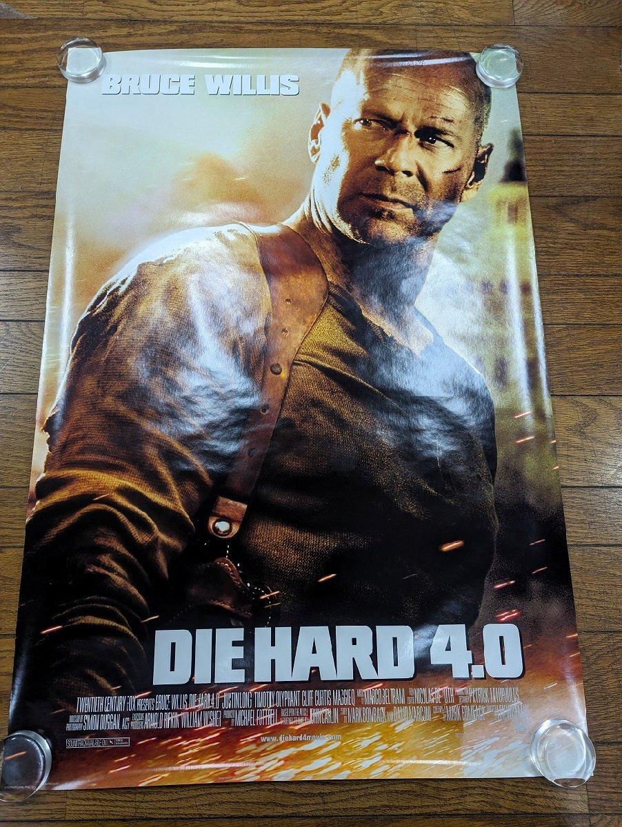 ○M327/US版1sh 両面印刷映画ポスター/【DIE HARD 4.0】(ダイ・ハード4.0) 監督 レン・ワイズマン　ORG/STYLE A/DS/teaser/1円～_画像1