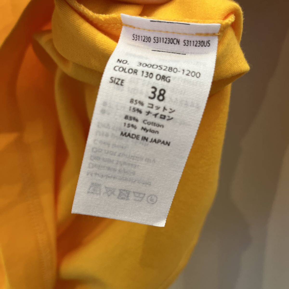 新品未使用タグ付き ENFOLD クルーネック カットソー Tシャツ オレンジ エンフォルド半袖Tシャツ 