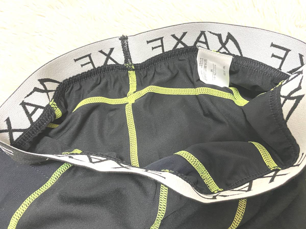  men's M size (75-81): accessory f*AXF[ boxer shorts ] body . stability, balance * recovery - improvement * inner pants : black | yellow green regular price :9,800+ tax 