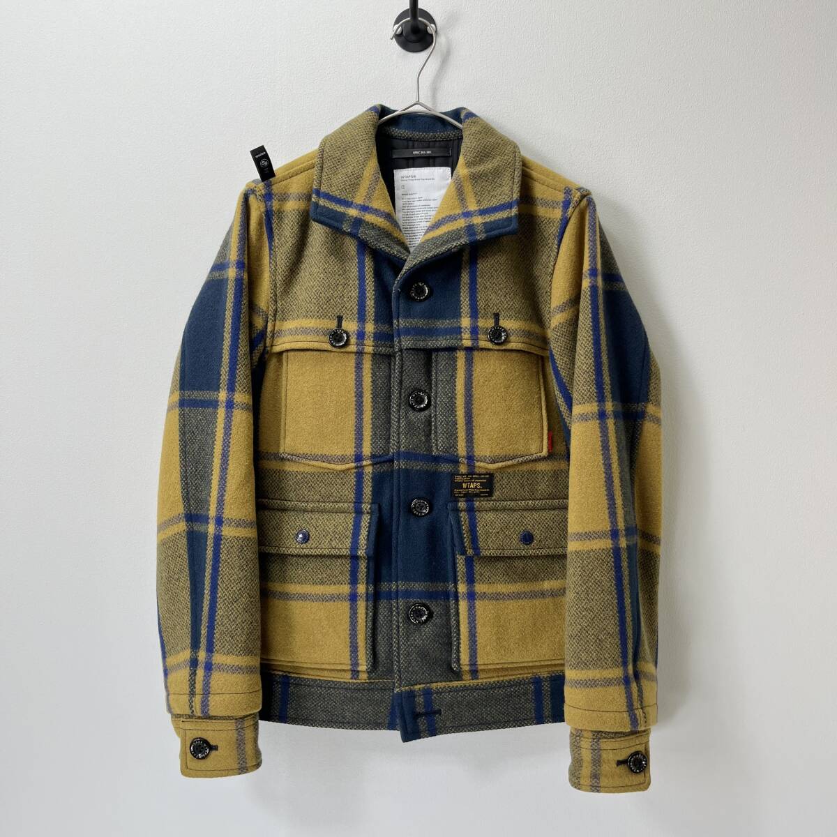 WTAPS ダブルタップス サイズ1 LAMBER JACK JACKET ランバージャックジャケット イエロー ネイビー 122GWDT-JKM06_画像1