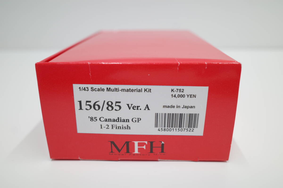 PJ56A◆現状品 MFH 1/43 K-752 フェラーリ Ferrari 156/85 Ver. A 1985 カナダ Canadian GP Multi-material kit モデルファクトリーヒロ_画像1