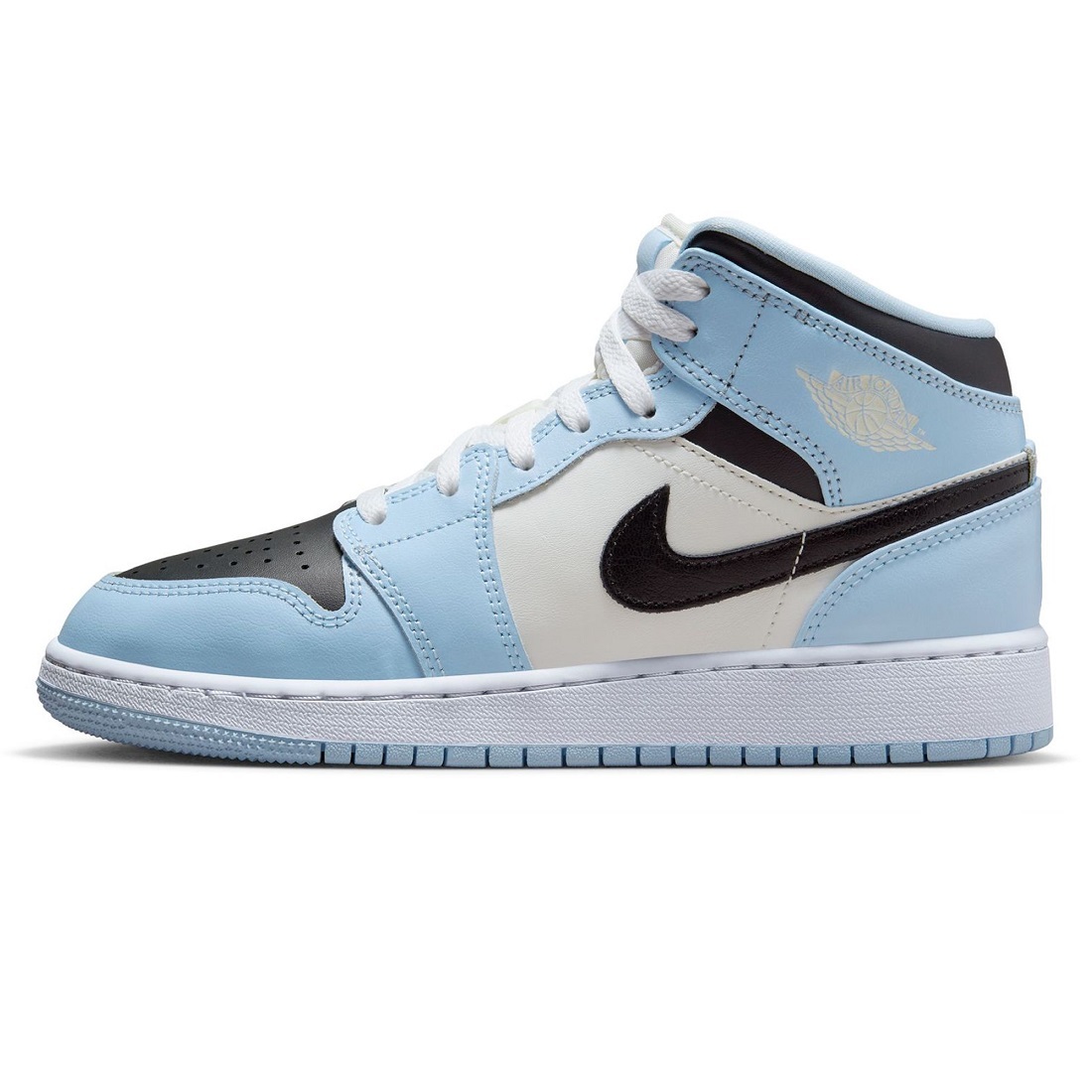 ☆NIKE AIR JORDAN 1 MID GS 水/黒/白 22.5cm ナイキ エア ジョーダン 1 ミッド グレードスクール 555112-401_画像3