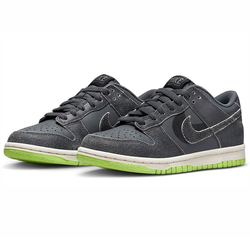 ☆NIKE DUNK LOW SE GS HALLOWEEN 濃灰/黄緑 23.5cm ナイキ ダンク ロー SE グレードスクール ハロウィン DQ6215-001_画像1