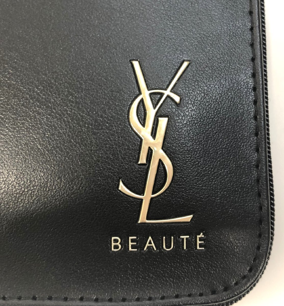 ★【未使用保管品】Yves Saint Laurent YSL イブサンローラン ビューティ コスメポーチ ノベルティポーチ ブラック★003858_画像5