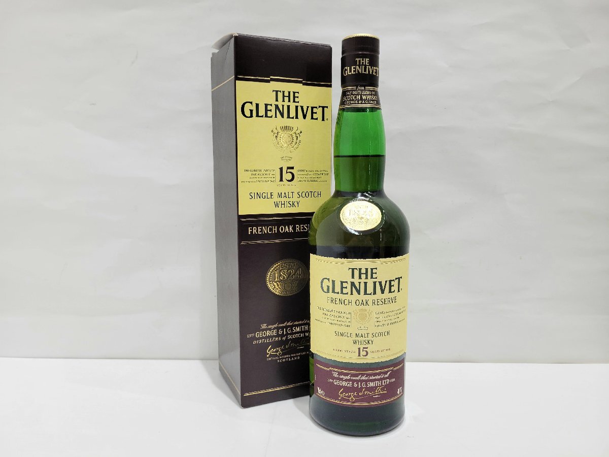 ▼グレンリベット １５年 フレンチオークリザーブ GLENLIVET 700ｍｌ 40％ スコッチウイスキー 古酒▼L000508の画像1