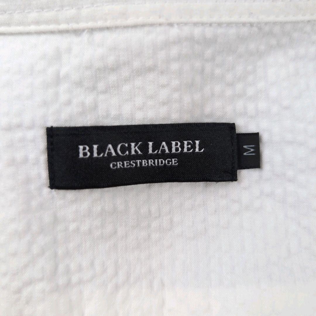 [ прекрасный товар ]BLACK LABEL CRESTBRIDGE Black Label k rest Bridge sia футбол mega проверка рубашка M белый белый лен использование три . association 
