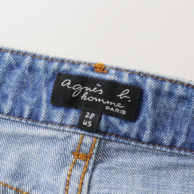 アニエスベー agnes b. GQ48 JEAN デニムパンツ 28/ブルー ボタンフライ【2400013872249】_画像8