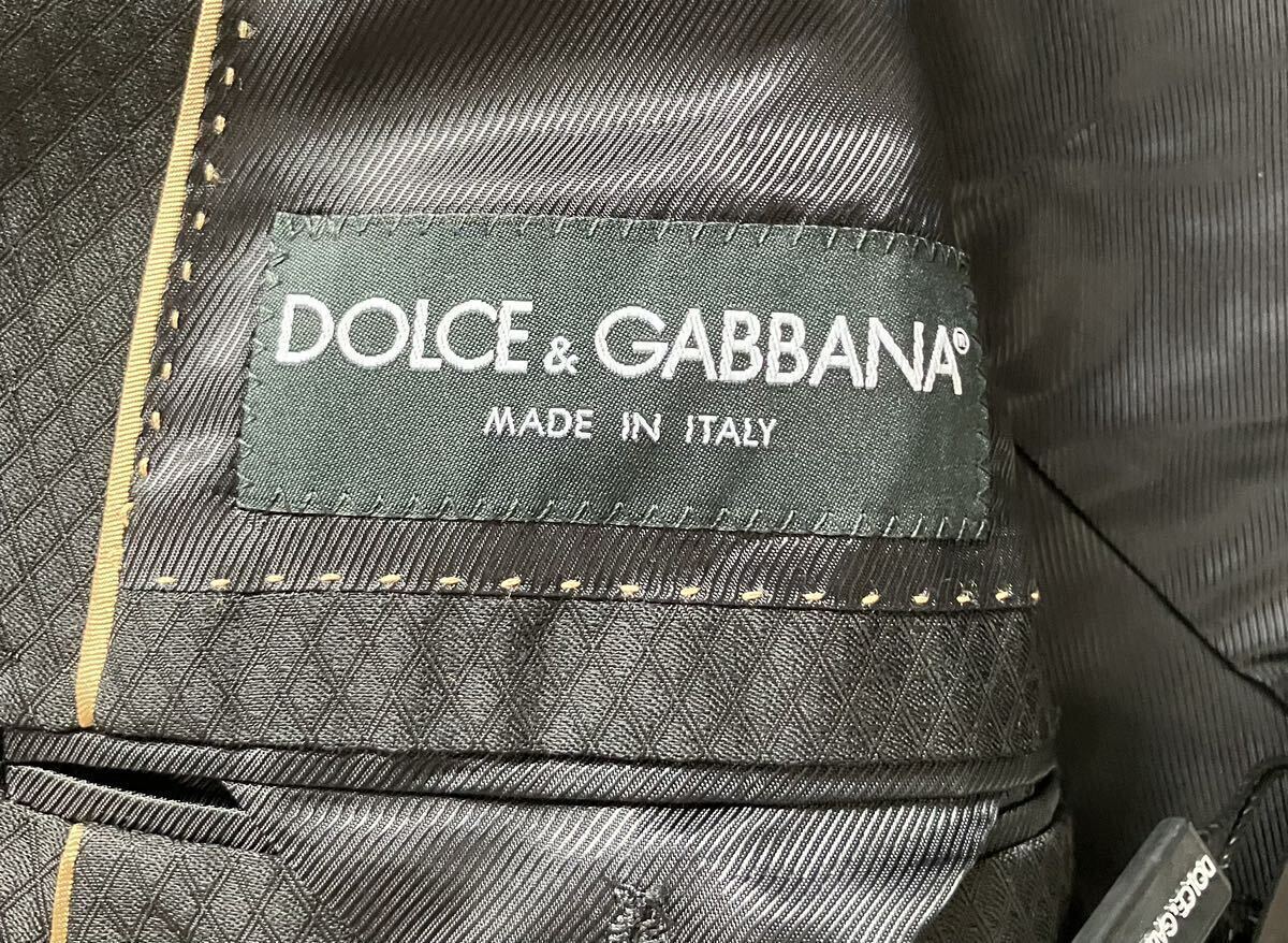 新品　DOLCE&GABBANA ドルチェアンドガッバーナ　黒　GOLDライン　7L 58 大きいサイズ　メンズ　セットアップ　タグ付　イタリア スーツ_画像8