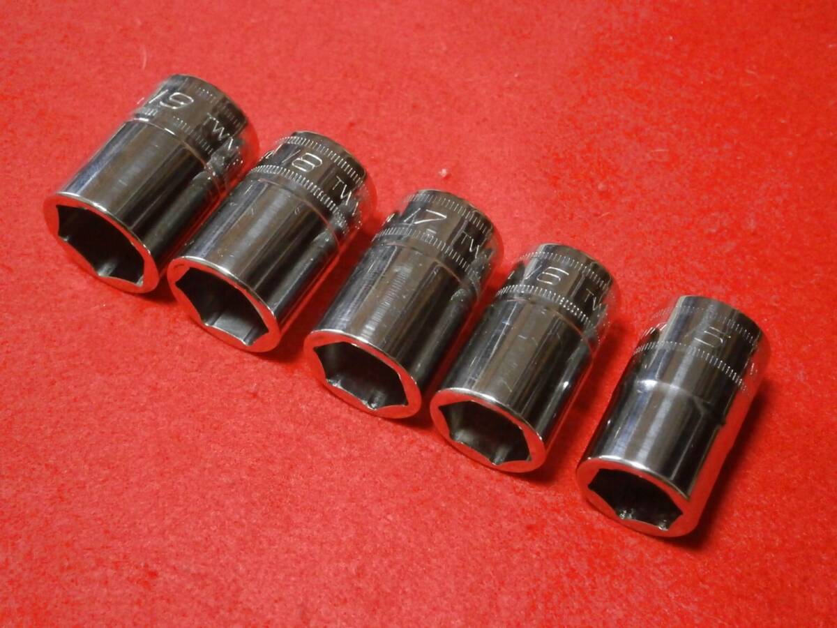 スナップオン Snap-on 差込1/2sq シャローソケット 10個セット 10mm～19mm TWM10～19 6角 ショートソケット 6ポイント 310TWMYA_画像4