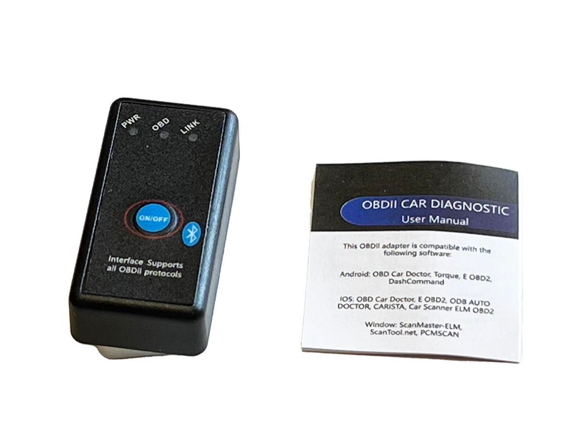 ELM327 v2.1 Bluetooth OBD2 自動車故障診断機 OBDII OBDスキャナー 電源スイッチ付