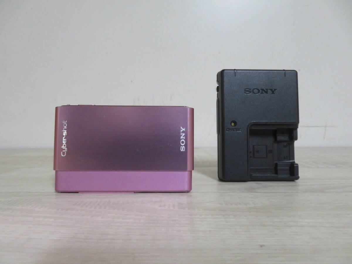 SONY Sony Cyber-shot DSC-T77/P розовый оптика X4 цифровая камера электризация проверка settled зарядное устройство / аккумулятор приложен текущее состояние товар дополнение изображение есть 